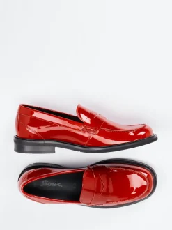 Sioux – Loafer aus Lackleder in Signalrot