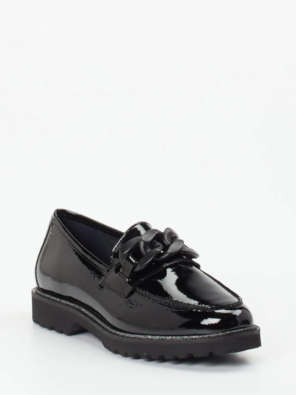 Sioux – Loafer aus Lackleder Schwarz glänzend
