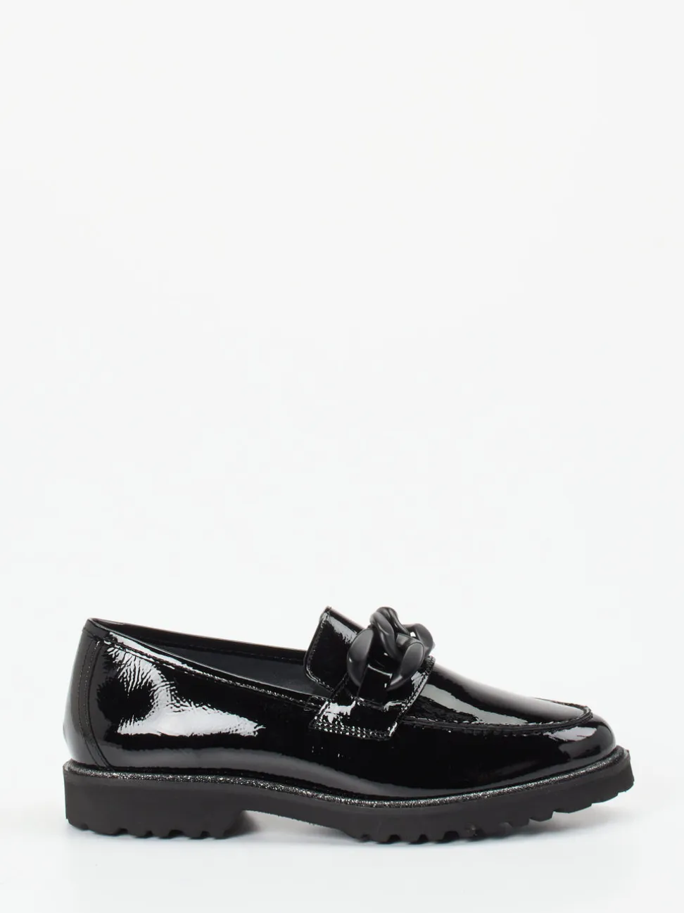 Sioux – Loafer aus Lackleder Schwarz glänzend
