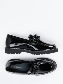 Sioux – Loafer aus Lackleder Schwarz glänzend