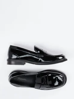 Sioux – Loafer aus Lackleder schwarz glänzend