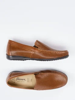 Sioux – Loafer aus Leder in Cognacbraun