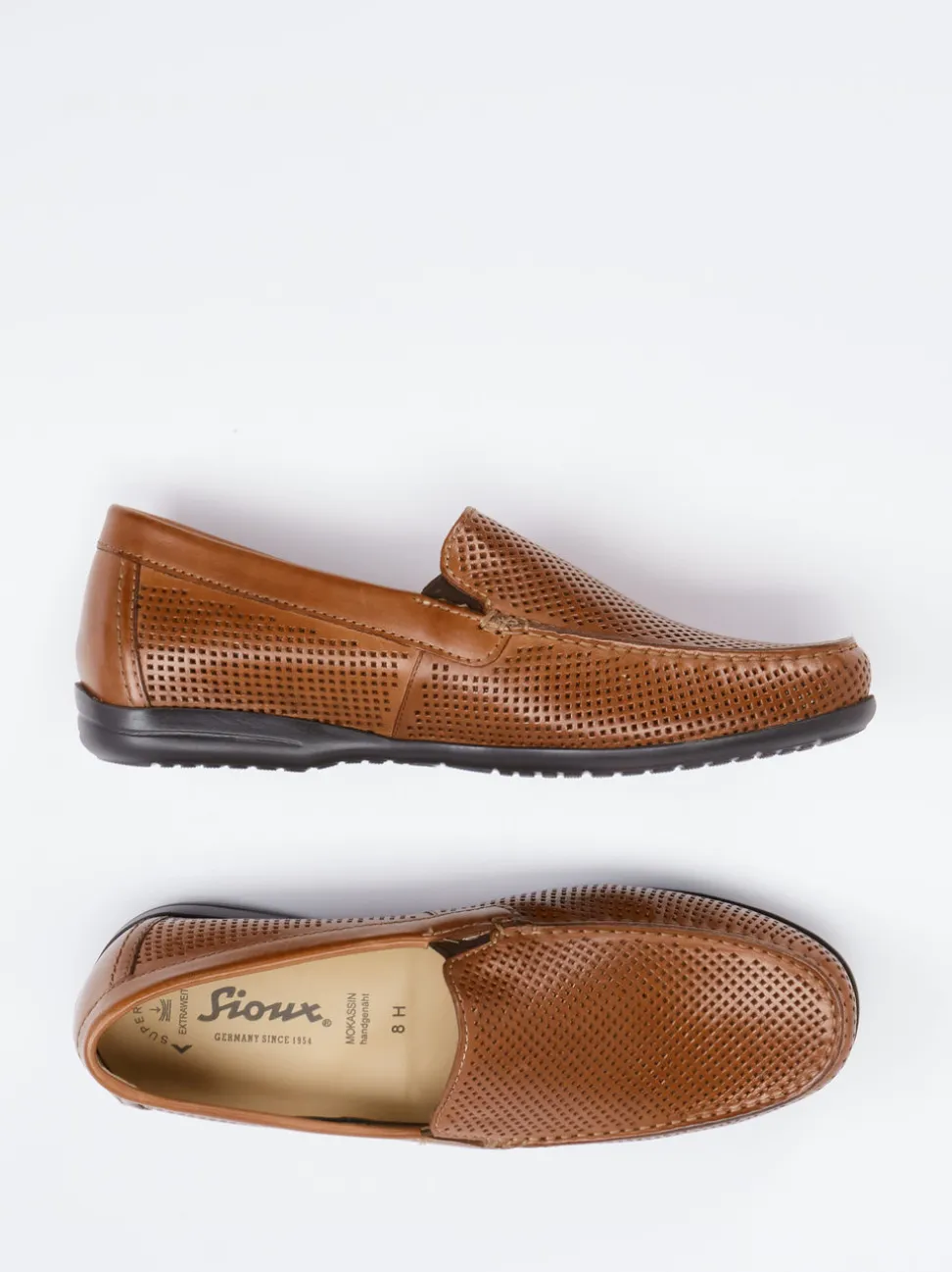 Sioux – Loafer aus Leder in Cognacbraun