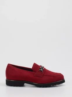 Sioux – Loafer aus Veloursleder Dunkelrot