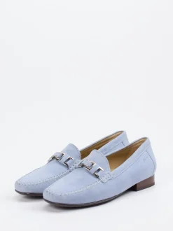 Sioux – Loafer aus Veloursleder Pastellblau