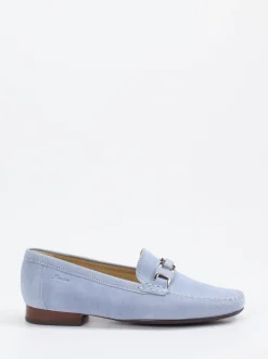 Sioux – Loafer aus Veloursleder Pastellblau