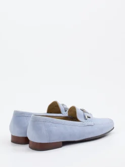 Sioux – Loafer aus Veloursleder Pastellblau