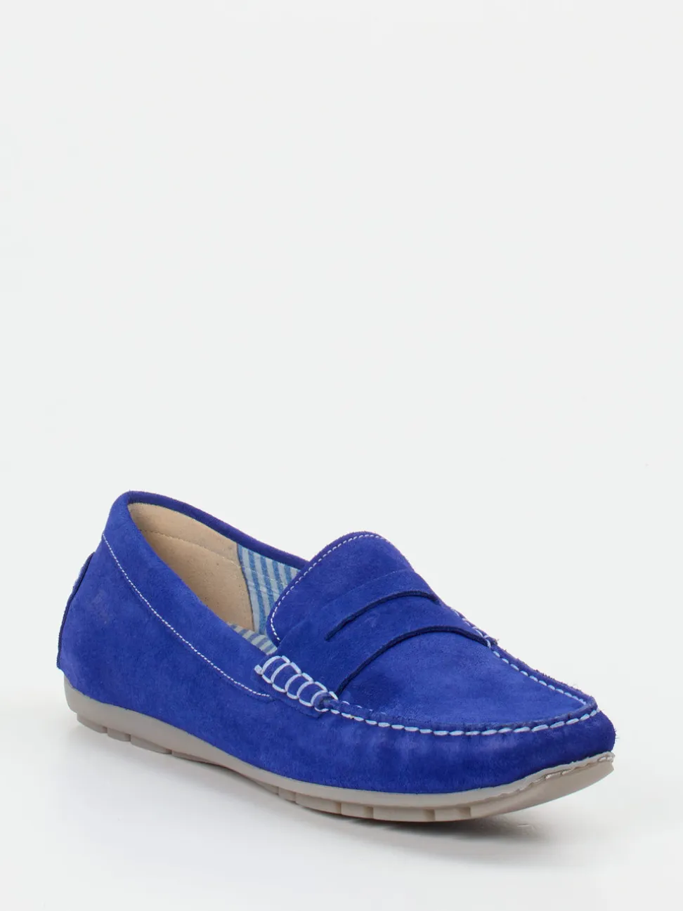 Sioux – Loafer aus Veloursleder in Kobaltblau