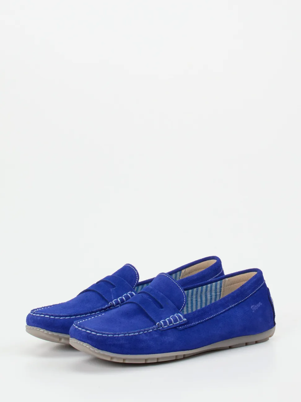 Sioux – Loafer aus Veloursleder in Kobaltblau