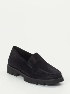 Sioux – Loafer aus Veloursleder in Tiefschwarz