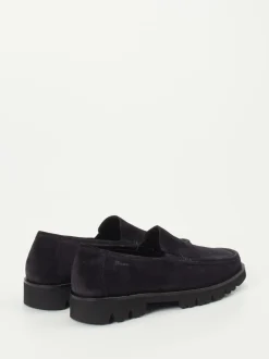 Sioux – Loafer aus Veloursleder in Tiefschwarz