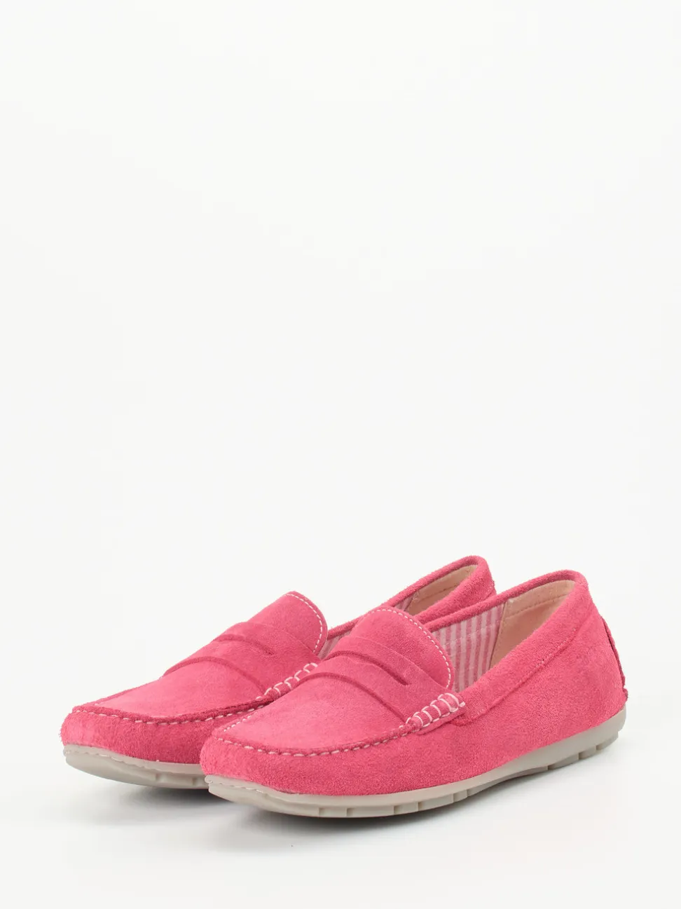 Sioux – Loafer aus Veloursleder in Himbeerrosa