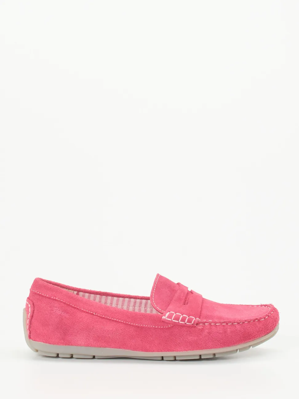 Sioux – Loafer aus Veloursleder in Himbeerrosa