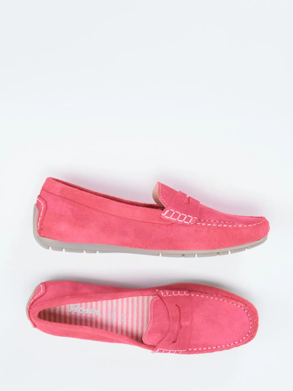 Sioux – Loafer aus Veloursleder in Himbeerrosa