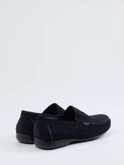 Sioux – Loafer aus Veloursleder in Dunkelblau