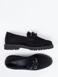 Sioux – Loafer aus Veloursleder tiefdunkelblau