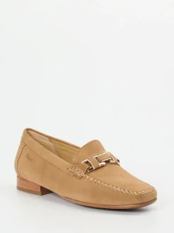 Sioux – Loafer aus Veloursleder in Sandbeige