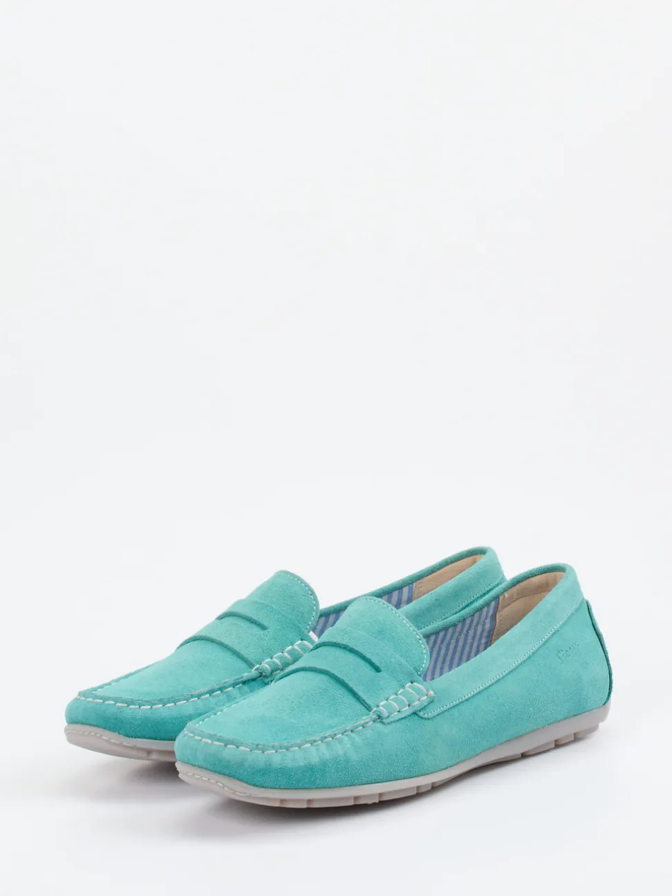 Sioux – Loafer aus Veloursleder türkis