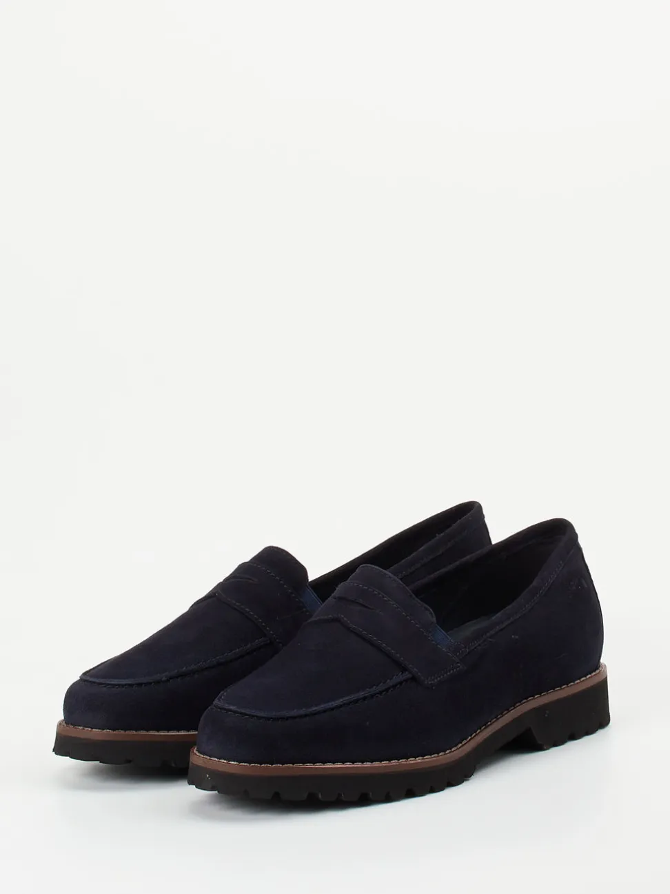 Sioux – Loafer aus Veloursleder Dunkelblau