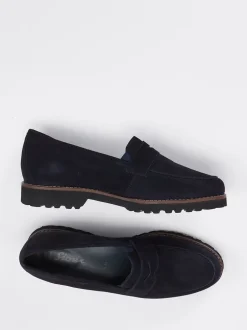 Sioux – Loafer aus Veloursleder Dunkelblau