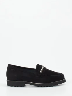 Sioux – Loafer aus Veloursleder mit Strassdetail