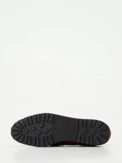 Sioux – Loafer aus Veloursleder in Bordeauxrot