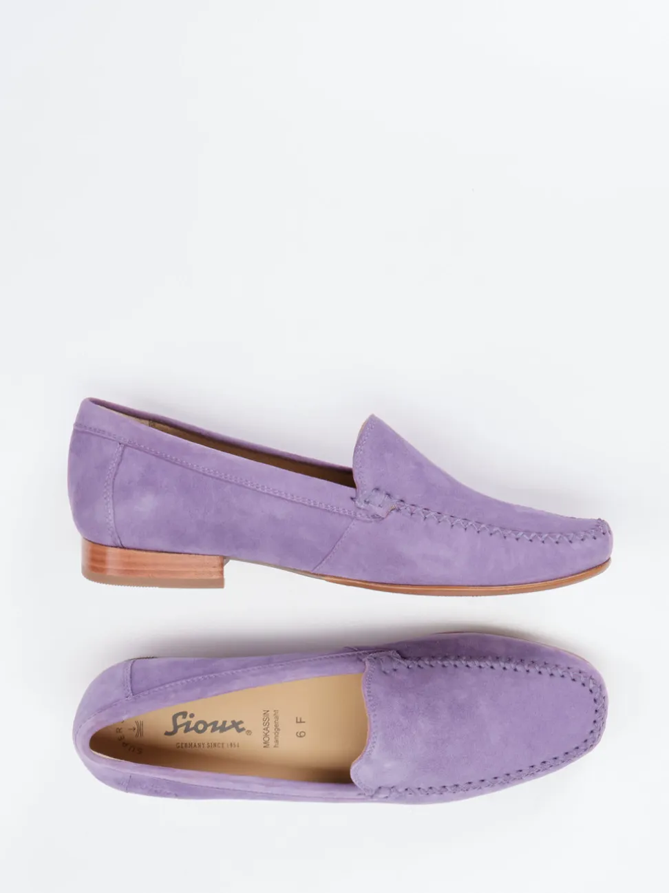 Sioux – Loafer aus Veloursleder in Flieder