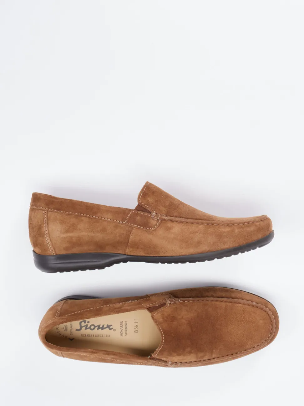 Sioux – Loafer aus Veloursleder cognacbraun