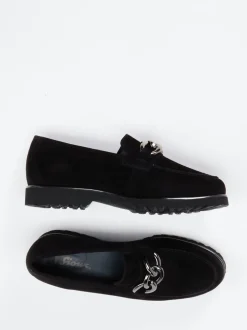 Sioux – Loafer aus Veloursleder Schwarz