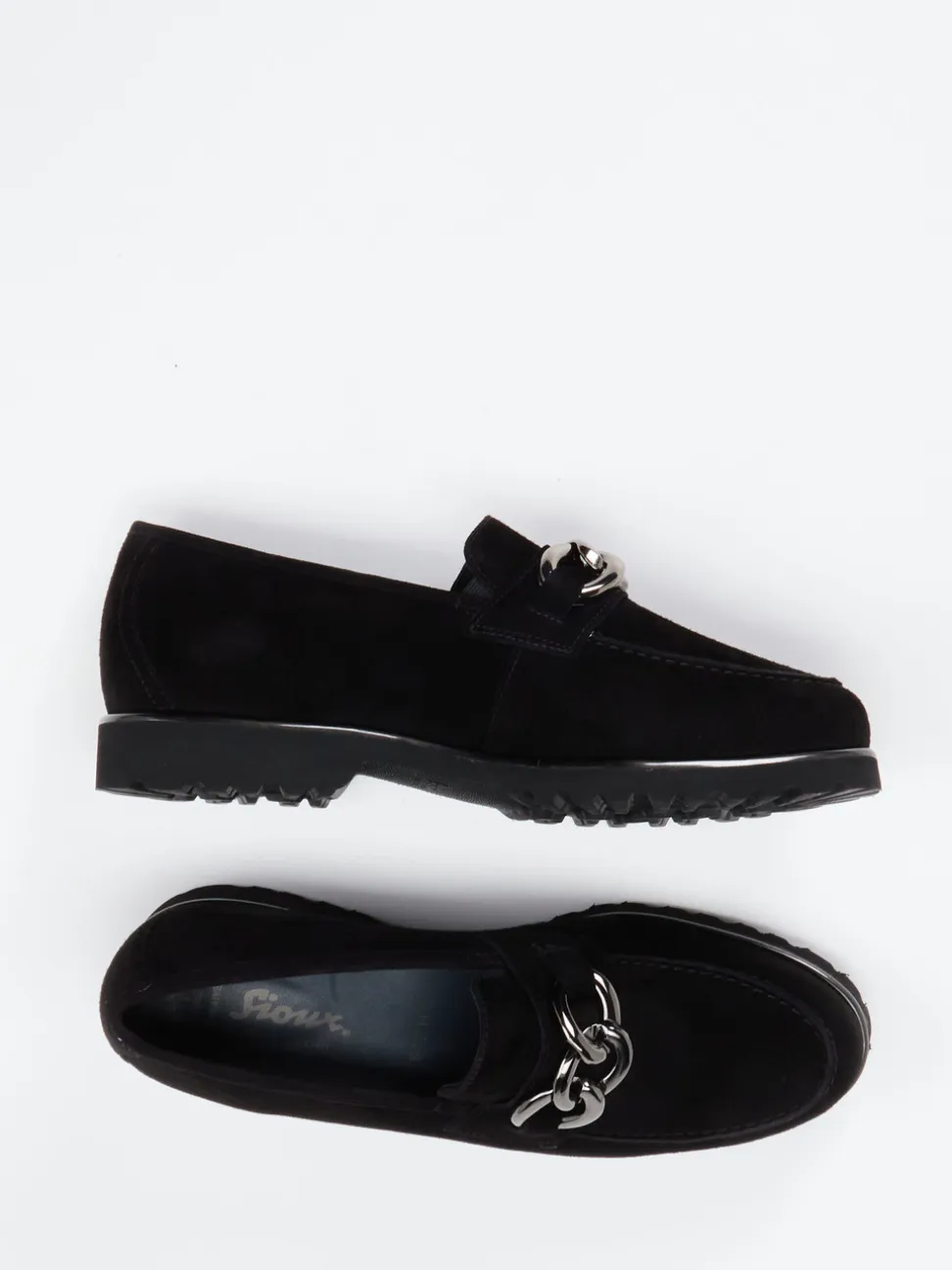 Sioux – Loafer aus Veloursleder Schwarz