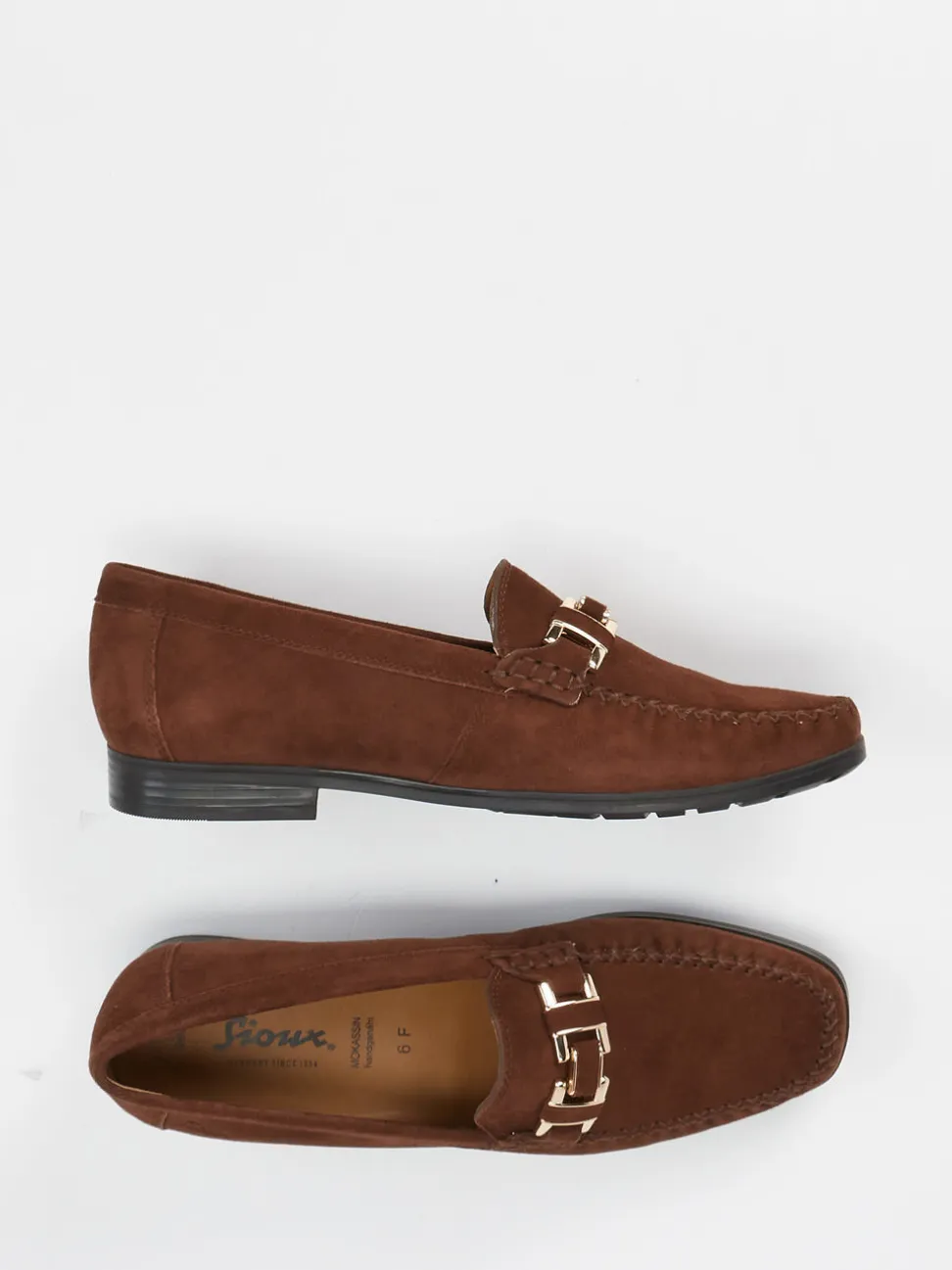 Sioux – Loafer aus Veloursleder in Braun