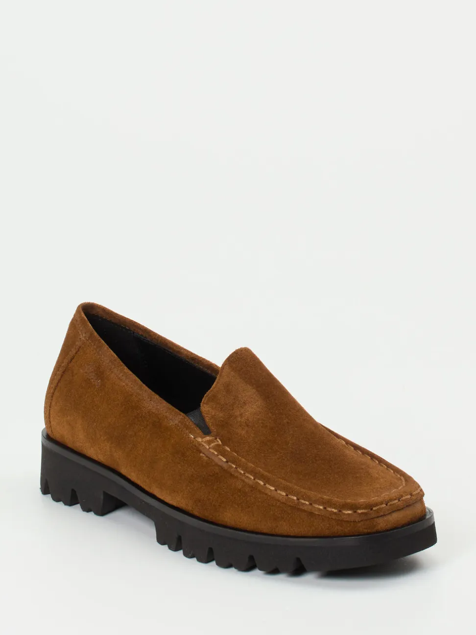 Sioux – Loafer aus Veloursleder Cognacbraun