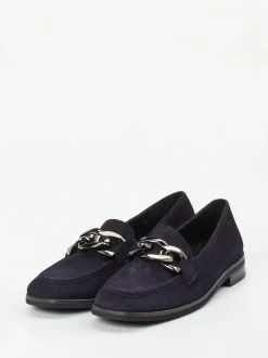 Sioux – Loafer aus Ziegen-Veloursleder Dunkelblau