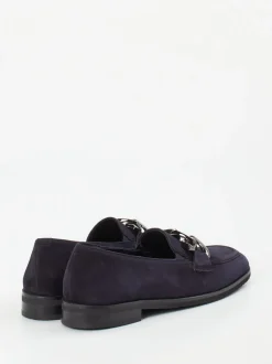 Sioux – Loafer aus Ziegen-Veloursleder Dunkelblau