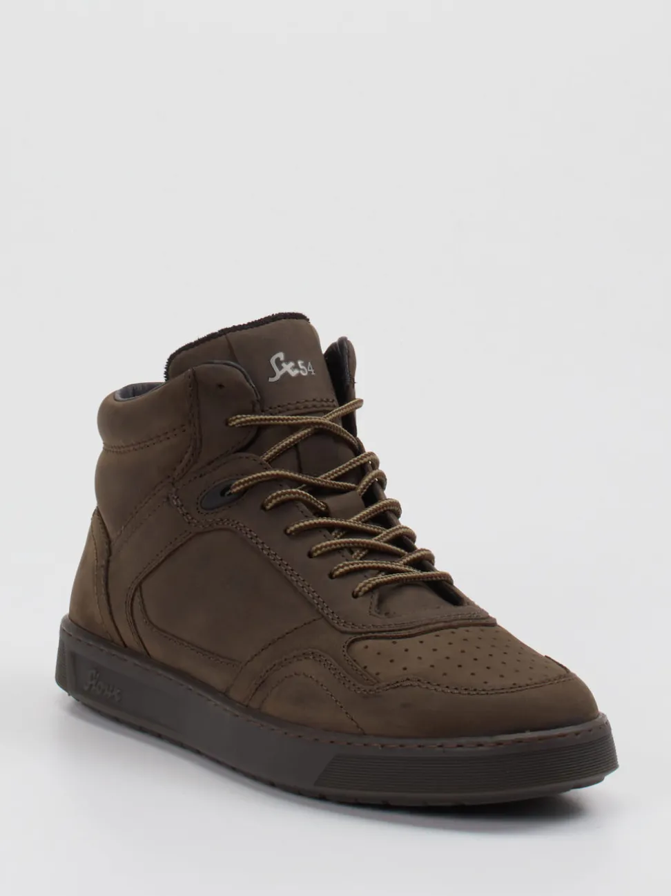 Sioux – Mid-Top Sneaker aus Kalbleder dunkelbraun