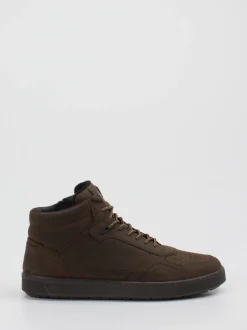 Sioux – Mid-Top Sneaker aus Kalbleder dunkelbraun