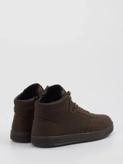 Sioux – Mid-Top Sneaker aus Kalbleder dunkelbraun