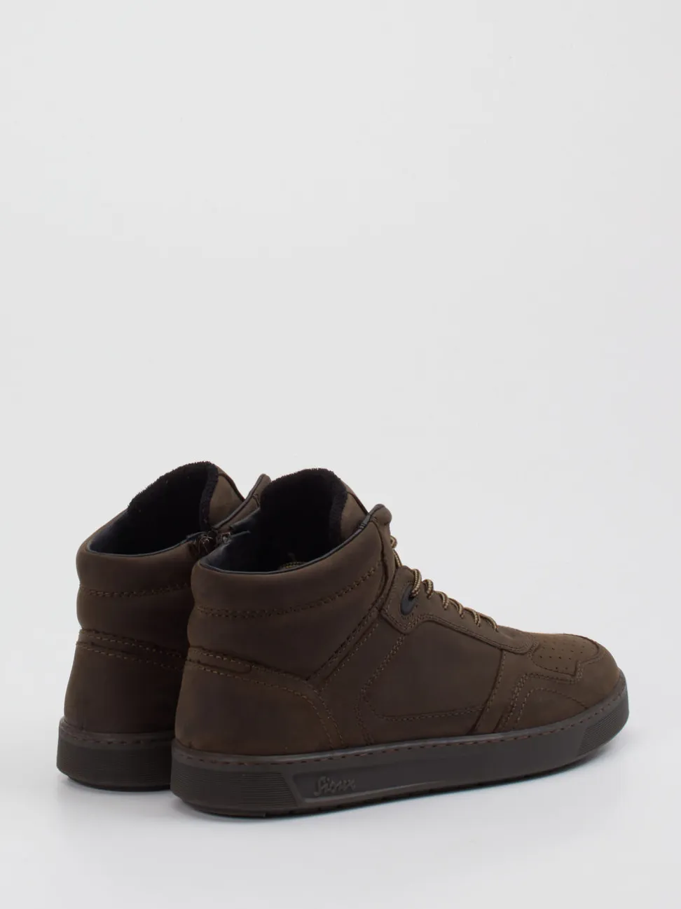 Sioux – Mid-Top Sneaker aus Kalbleder dunkelbraun