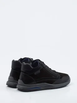 Sioux – Mid-Top-Schnürschuh aus Nubukleder Schwarz