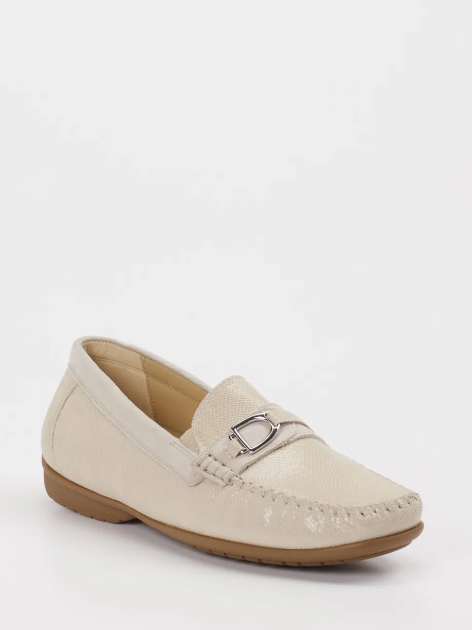 Sioux – Mokassin aus Leder in Cremebeige