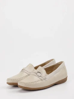 Sioux – Mokassin aus Leder in Cremebeige