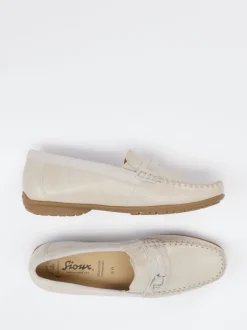 Sioux – Mokassin aus Leder in Cremebeige