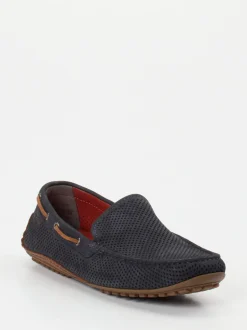 Sioux – Mokassin aus Veloursleder Dunkelblau