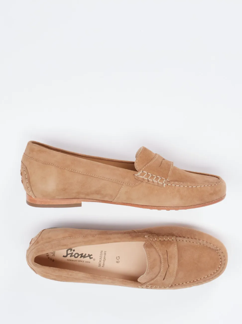 Sioux – Mokassin aus Veloursleder in Beige