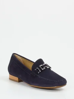 Sioux – Mokassin-Loafer aus Veloursleder Dunkelblau