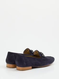 Sioux – Mokassin-Loafer aus Veloursleder Dunkelblau