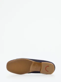 Sioux – Mokassin-Loafer aus Veloursleder Dunkelblau