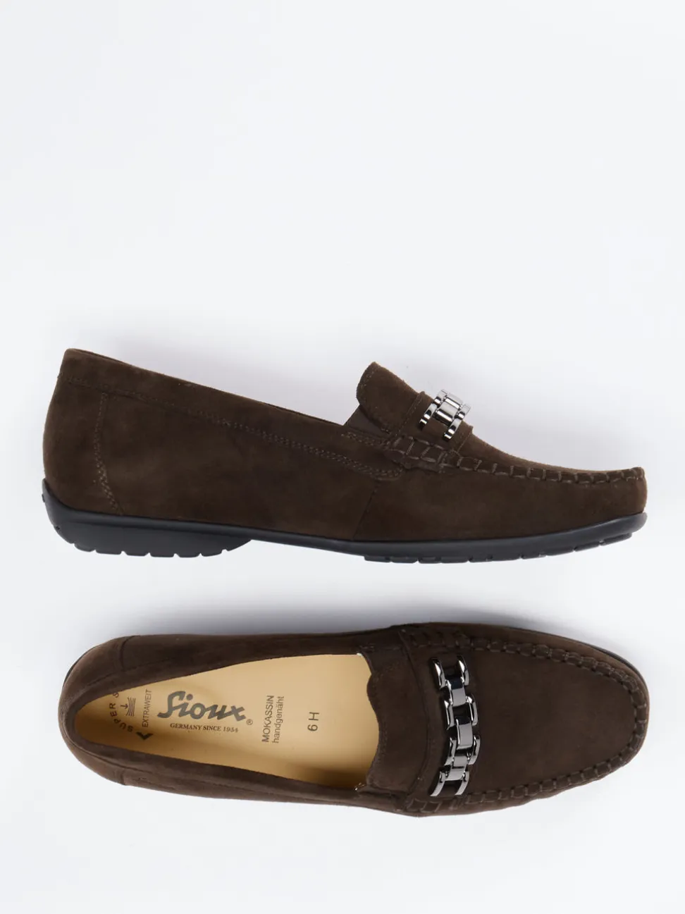 Sioux – Mokassin-Loafer aus Veloursleder Braun