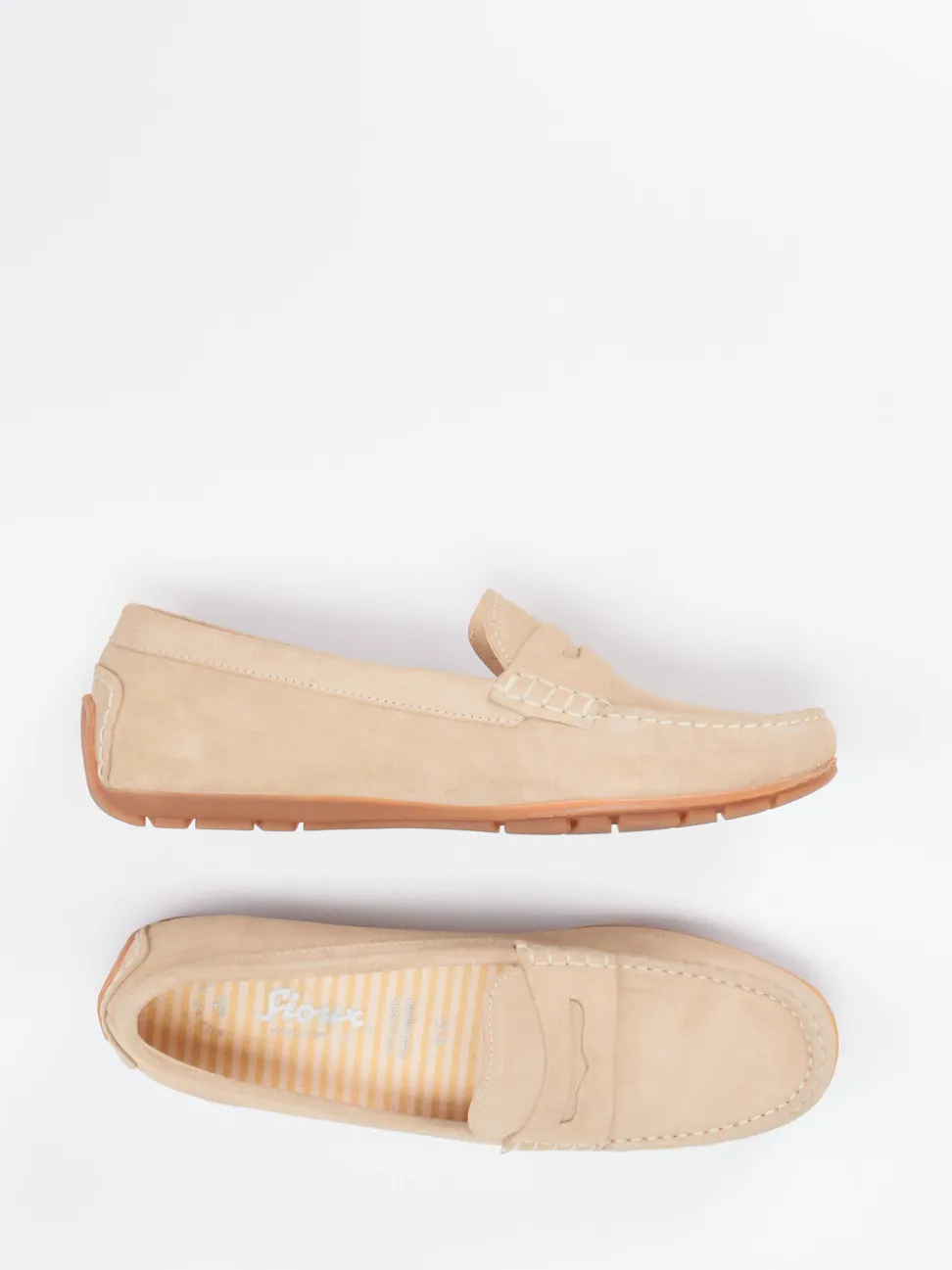 Sioux – Mokassins aus Veloursleder in Beige