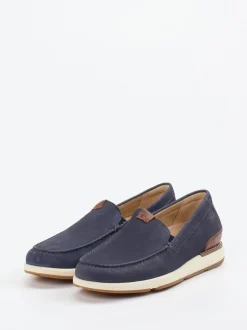 Sioux – Mokassin-Slipper aus Nubukleder dunkelblau